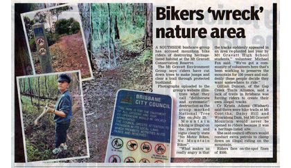 Bikers 'wreck' nature area - Southern Star – 01 August 2012