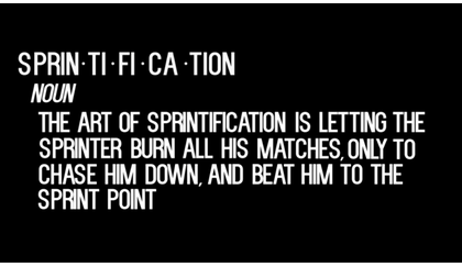 The definition of Sprintification.