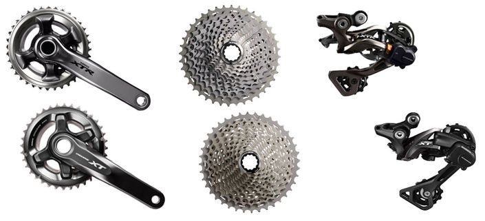 XTR and XT components are similarly styled