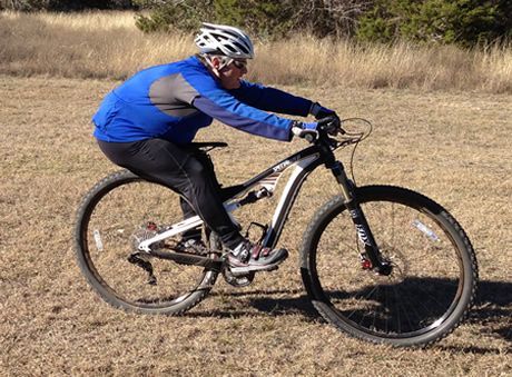 Bike skills practice - butt hang