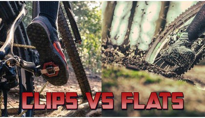Clipless vs. flat pedals and shoes for MTB