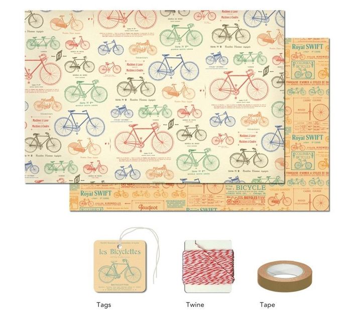 Vintage Bicycles Wrap Pack by Cavallini and Co.