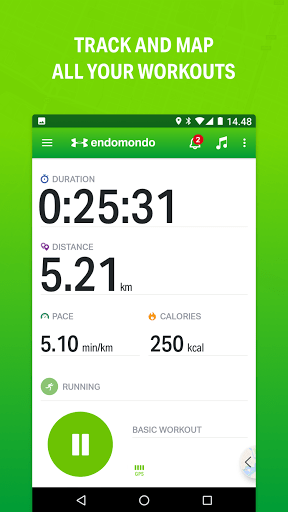 Track and map workouts - Endomondo