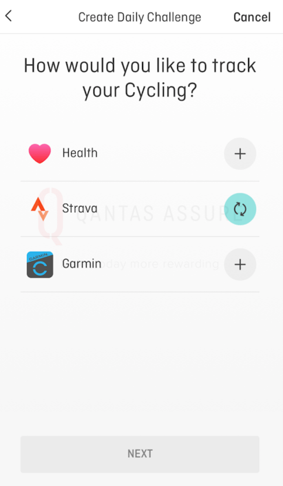 Sync with existing apps like Strava - Qantas Assure