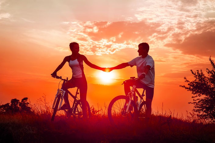 Valentine's Day sunset bike ride