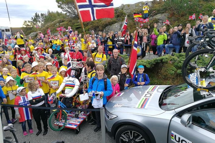 Sagan fans mass at 2017 World Championships in Bergen