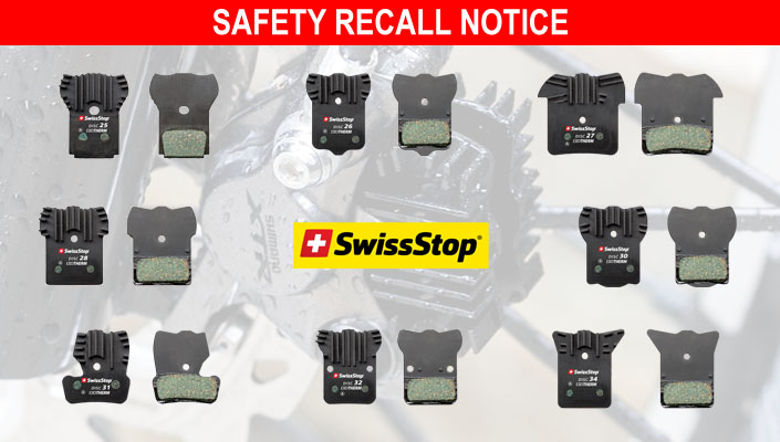 SwissStop recalling EXOTherm disc brake pads
