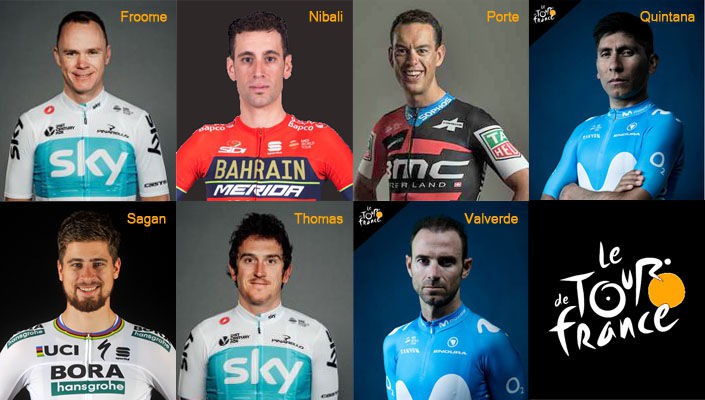 Contendors of Tour de France 2018