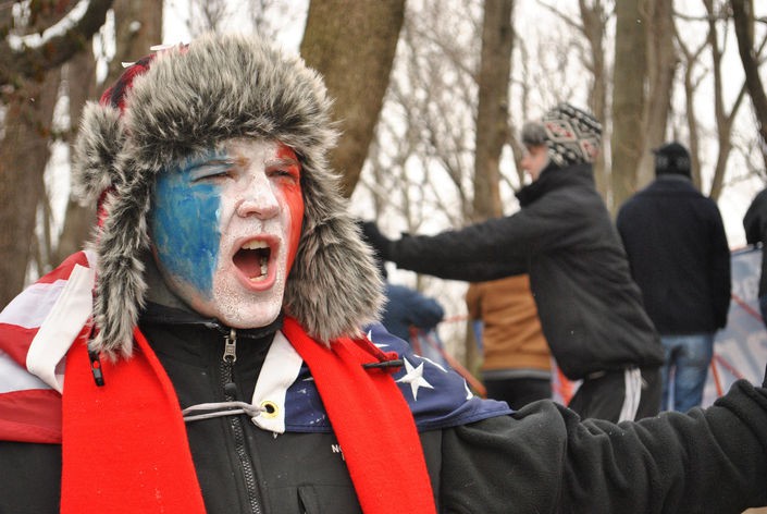 Costumes and face paint for great CX specatators. photo by Grimpeur Bros. Specialty Coffee