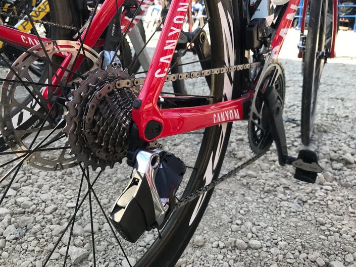 SRAM Red eTap 12-speed road prototype on a Team Katusha–Alpecin bike