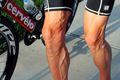 Cyclist shaved legs