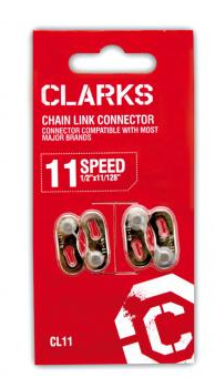 1/2 x 11/128 Inches Clarks CL9 MTB/Road 9 Speed Chain Link Connector Silver