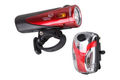 Light and motion urban 200 ruby   vis 180 front and rear light set cycling