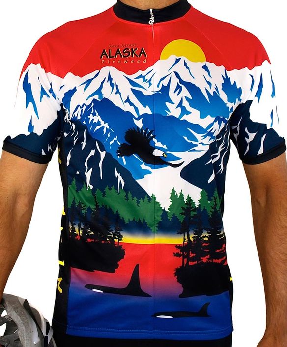 Free Spirit Alaska (Fireweed) Red Coastal Bike Jersey 2012