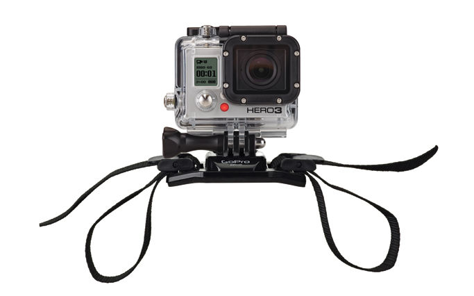 thumbnail image 2 of Vented Bike Helmet Strap Mount For GoPro - Adjustable Mount Compatible With Hero 12-5, Session, SJCAM, Xiaomi Yi 2 of 9